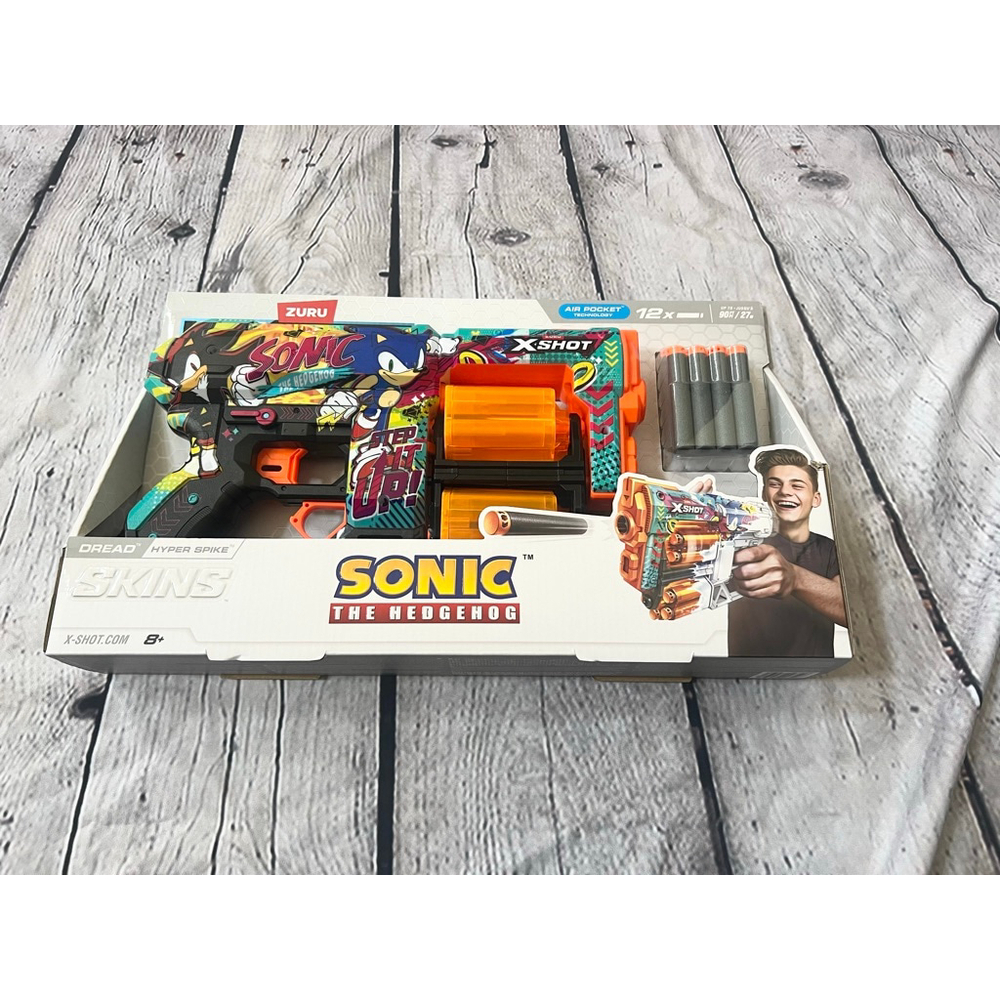 NEW X-SHOT Sonic Dread Hyper Spike Toy Blaster One Size Multi-color Orange